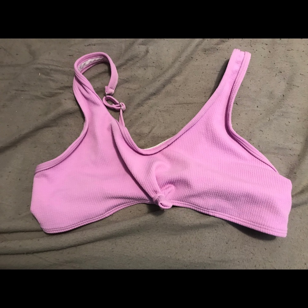 Purple Tie Knot Bikini Top